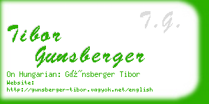 tibor gunsberger business card